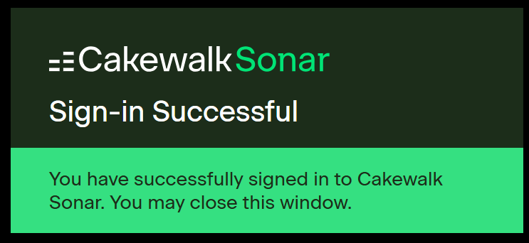 Cakewalk Sonarアクティベーション