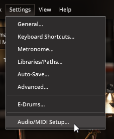 Audio/MIDI Setup..