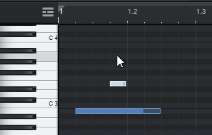 MIDIノートの削除