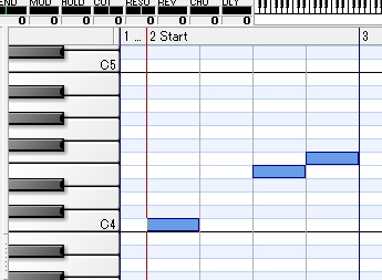 ピアノロールでの再現３
